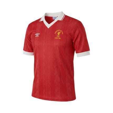 Camiseta retro Liverpool 1980/81 primera equipación — vista frontal en maniquí