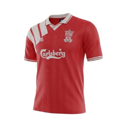 Camiseta retro Liverpool 1992/93 primera equipación — vista frontal en maniquí