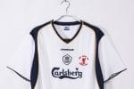 Camiseta retro Liverpool 2001/02 segunda equipación blanca — foto 9