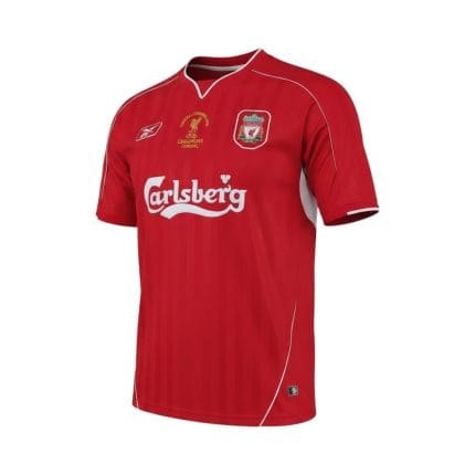 Camiseta retro Liverpool 2004/05 primera equipación — vista frontal en maniquí