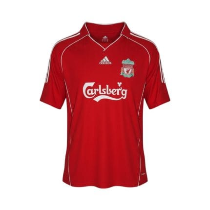 Camiseta retro Liverpool 2006/07 primera equipación. — vista frontal en maniquí