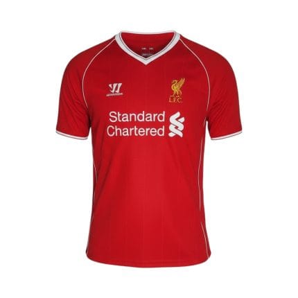 Camiseta retro Liverpool 2014/15 primera equipación — vista frontal en maniquí