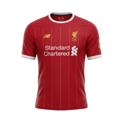 Camiseta retro Liverpool 2019/20 primera equipación — vista frontal en maniquí