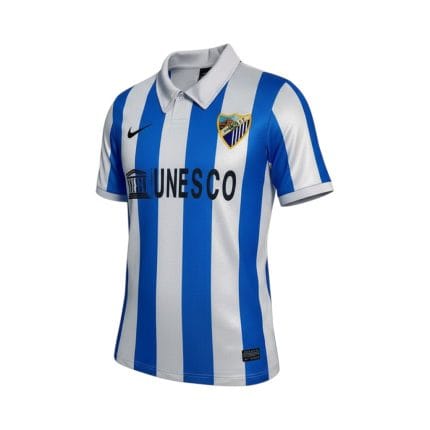 Camiseta retro del Málaga CF de la temporada 2012/13, primera equipación. — vista frontal en maniquí