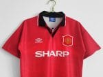 Camiseta retro Manchester United 1994/96, primera equipación, roja con cuello negro. — foto 9