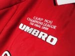 Camiseta retro Manchester United 1999/00 primera equipación manga larga, conmemorativa de la Champions League 1999. — foto 9