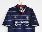 Camiseta retro Manchester United 1999/00 segunda equipación azul marino — foto 3