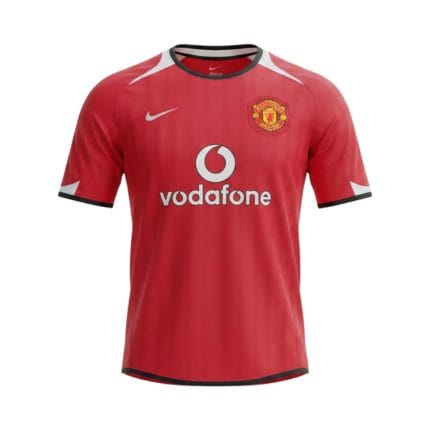 Camiseta retro Manchester United 2004/06 primera equipación — vista frontal en maniquí