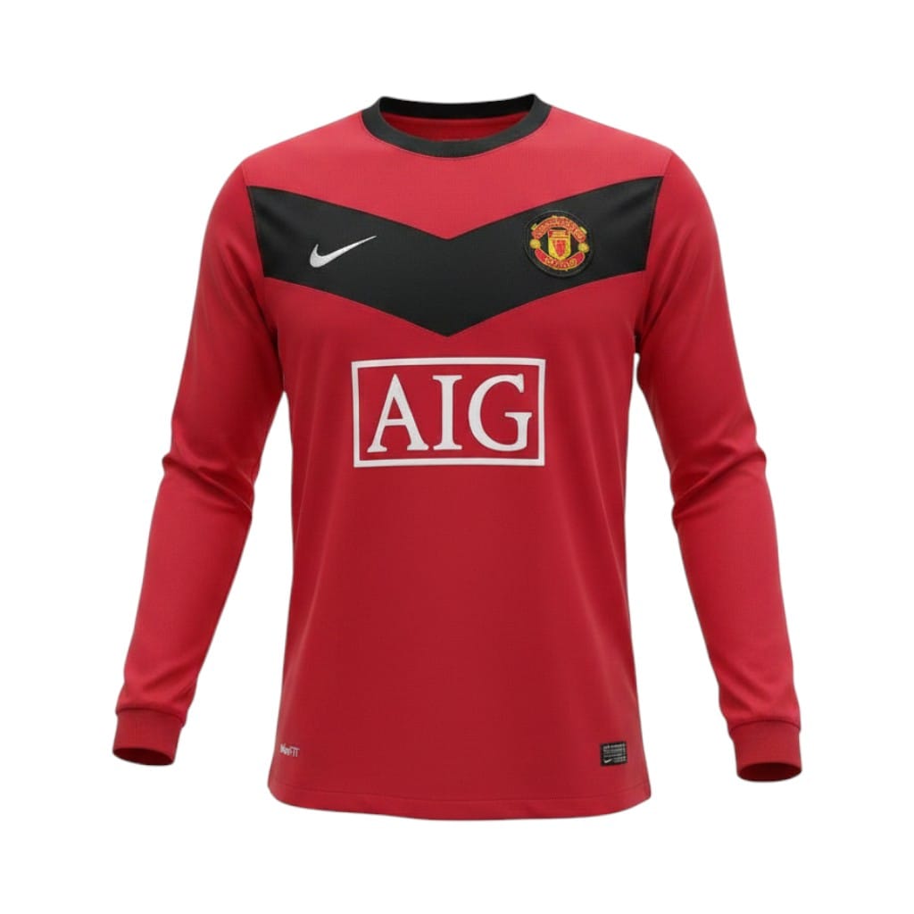 camiseta-retro-manchester-united-2007-08-primera-equipacion-manga-larga-01 Camiseta retro Manchester United 2007-2008 primera equipación manga larga — vista frontal en maniquí
