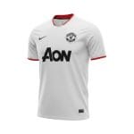 Camiseta retro Manchester United 2012/13 segunda equipación — vista frontal en maniquí