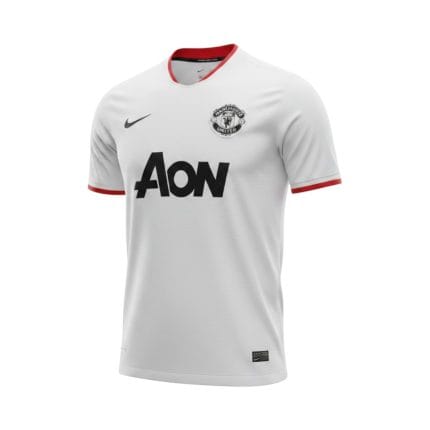 Camiseta retro Manchester United 2012/13 segunda equipación — vista frontal en maniquí