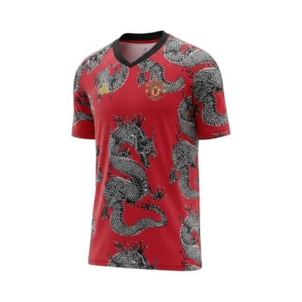 Camiseta Manchester United 2019/20 Edición Especial Año Nuevo Chino — vista frontal en maniquí