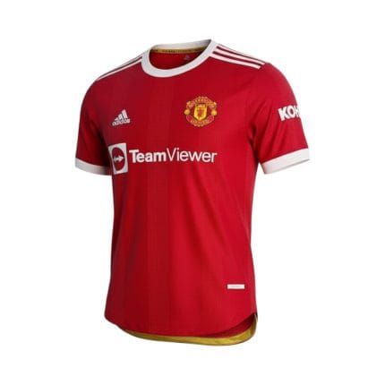 Camiseta retro Manchester United 2021/22 primera equipación — vista frontal en maniquí