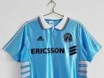 Camiseta retro Olympique de Marsella 1998/99 segunda equipación celeste Adidas Ericsson — foto 4