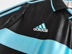 Camiseta retro Olympique de Marsella 1999/00 tercera equipación negra y celeste — foto 8