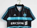 Camiseta retro Olympique de Marsella 1999/00 tercera equipación negra y celeste — foto 10