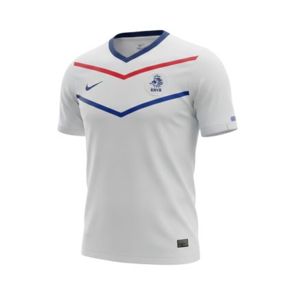 Camiseta retro de la segunda equipación de Países Bajos 2010 — vista frontal en maniquí