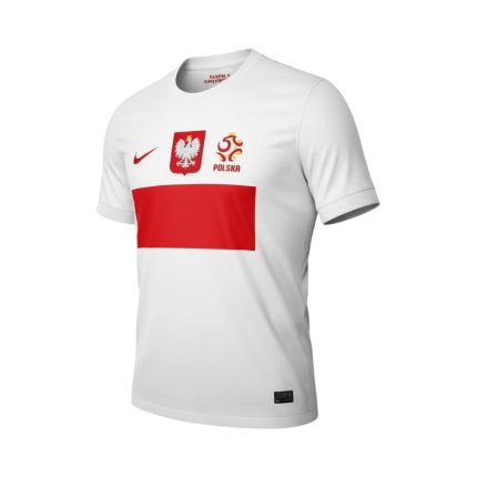 Camiseta retro de fútbol de Polonia de la primera equipación de la temporada 2012. — vista frontal en maniquí