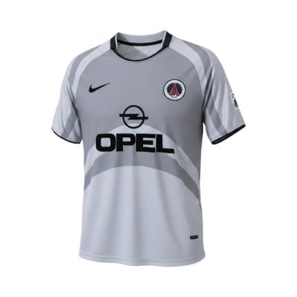 Camiseta retro del PSG 2001/02 segunda equipación — vista frontal en maniquí