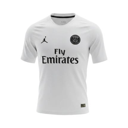 Camiseta retro del PSG de la segunda equipación de la temporada 2018/19. — vista frontal en maniquí