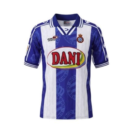 Camiseta retro RCD Espanyol 1999/00 Primera Equipación — vista frontal en maniquí
