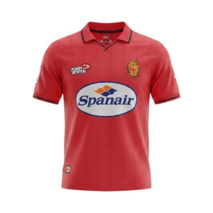 Camiseta retro RCD Mallorca primera equipación temporada 2000/01 — vista frontal en maniquí