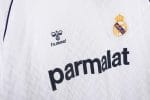 Camiseta retro Real Madrid 1986/87 primera equipación, blanca con detalles morados y sponsor Parmalat. — foto 6