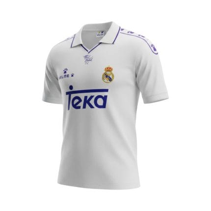 Camiseta retro Real Madrid 1994/96 primera equipación — vista frontal en maniquí
