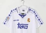 Camiseta retro Real Madrid 1996/97, primera equipación, blanca con detalles azules y sponsor Teka. — foto 8