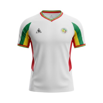 Camiseta retro de fútbol de la selección de Senegal, primera equipación de la temporada 2002. — vista frontal en maniquí