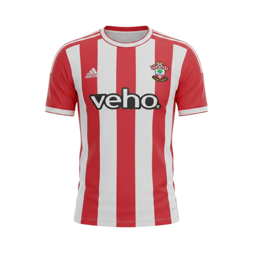 camiseta-retro-southampton-2015-16-primera-equipacion-01 Camiseta retro Southampton 2015/16 primera equipación. — vista frontal en maniquí