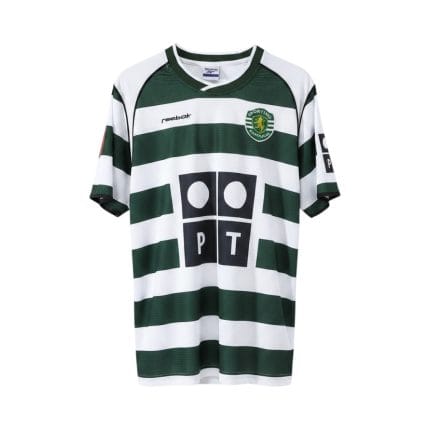 Camiseta retro Sporting de Portugal 2001/03 primera equipación — vista frontal en maniquí