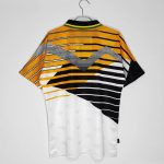 Camiseta retro de fútbol de Sudáfrica, primera equipación de la temporada 1994, marca Kappa, diseño amarillo, negro y blanco. — foto 11