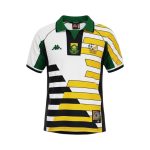 Camiseta retro Sudáfrica 1998, primera equipación, marca Kappa — vista frontal en maniquí