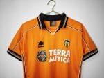 Camiseta retro Valencia CF 1999/00 segunda equipación naranja Luanvi Terra Mítica — foto 11