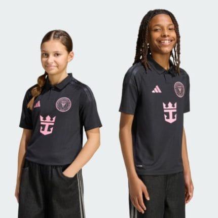 Camiseta de fútbol visitante para niños del Inter Miami temporada 2026/2027. Segunda equipación oficial para los más pequeños.