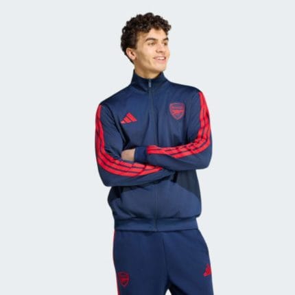 Chándal oficial de entrenamiento del Arsenal FC para la temporada 26/27. Conjunto completo de chaqueta y pantalón para adulto.