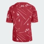 Equipación de fútbol para niños del Liverpool FC, primera equipación para la temporada 2026-2027. Camiseta y pantalón rojos.