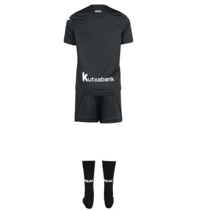 Tercera equipación de la Real Sociedad para niños temporada 2026/2027. Camiseta de fútbol oficial para los más txuri-urdin.