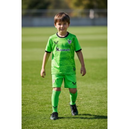 Camiseta de portero visitante para niños del Athletic Club de Bilbao para la temporada 26/27. Equipación oficial infantil.