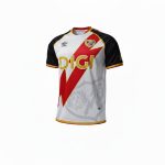 Camiseta oficial de la primera equipación del Rayo Vallecano para la temporada 2026/27. Modelo de adulto con la franja roja.