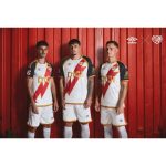 Camiseta oficial de la primera equipación del Rayo Vallecano para la temporada 2026/27. Modelo de adulto con la franja roja.