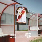 Camiseta oficial de la primera equipación del Rayo Vallecano para la temporada 2026/27. Modelo de adulto con la franja roja.