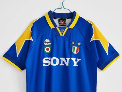 Camiseta retro Juventus 1995/96 segunda equipación azul con detalles amarillos — foto 2