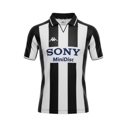 Camiseta retro Juventus 1997/98 Primera Equipación — vista frontal en maniquí