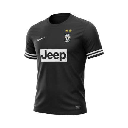 Camiseta retro Juventus 2012/13 segunda equipación — vista frontal en maniquí