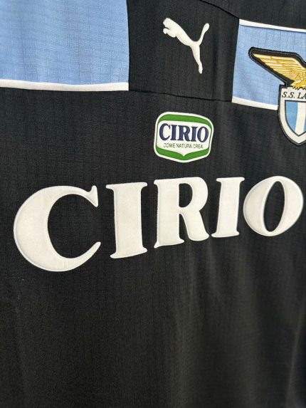 Camiseta retro Lazio 1998/99 segunda equipación manga larga negra y celeste — foto 2