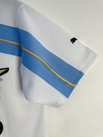 Camiseta retro Lazio 1999/00 tercera equipación blanca con detalles celestes y amarillos. — foto 7