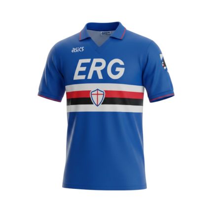 Camiseta retro Sampdoria 1990/91 primera equipación — vista frontal en maniquí