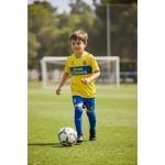 Primera equipación oficial de la UD Las Palmas para niños de la temporada 26/27. Camiseta amarilla y pantalón azul.